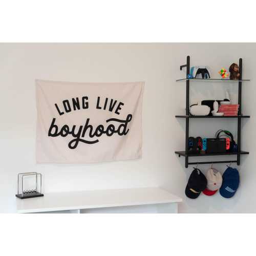 Long Live Boyhood Fabric Tapestry Banner: Kids Wall Art Decor