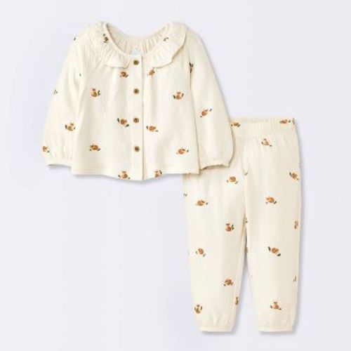 Baby Boys' 2pc Cozy Fox Top & Bottom Set - Cloud Island™ Newborn