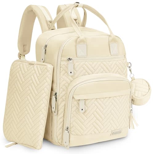 iniuniu Baby Diaper Bag Backpack, 4 in 1 kit Large Capacity Travel Backpack | Waterproof Backpack for Moms Dads,Travel Backpack with Pouch,Washable Changing Pad, Baby Essentials