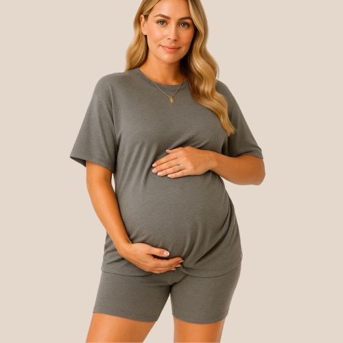 Maternity Comfort Tee & Shorts Two-Piece – Lunettaco