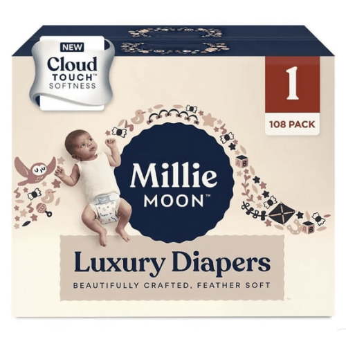 Millie Moon Luxury Disposable Diapers Size 4 Quantity 120