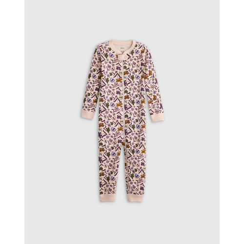 100% Organic Cotton One Piece Pajama - Toddler in Butterfly Floral