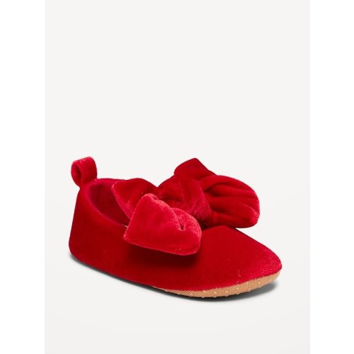 Velvet Bow Ballet Flats for Baby
