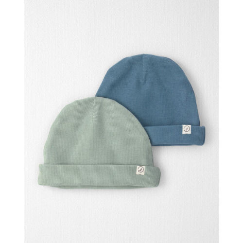 Baby 2-Pack Organic Cotton Rib Caps - Little Planet | Carter's