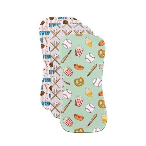 Baseball Sports Burp Cloth 3 Pack by Burpee Baby