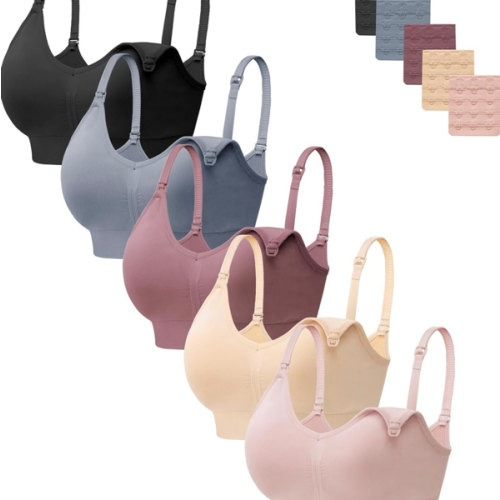 HBselect Women Maternity Bras 5 Pack Nursing Bras for Breastfeeding
