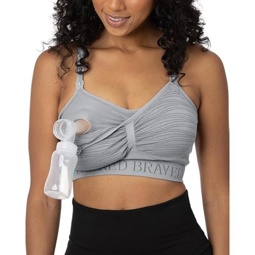 Kindred Bravely Sublime Pumping Bra Hands Free, Adjustable Pumping & Nursing Bra with EasyClip for All Breast Pumps