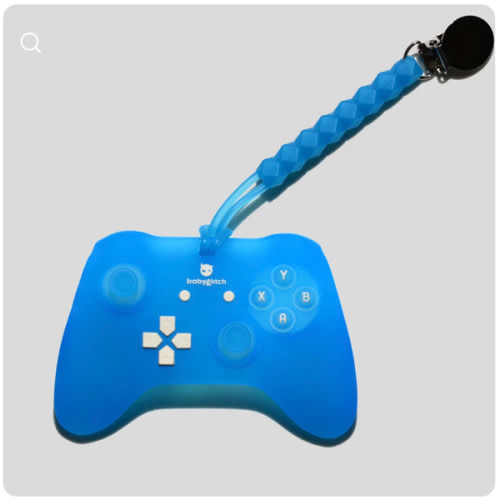 Lil Pro Controller In Frosted Blue Baby Teether – BabyGlitch