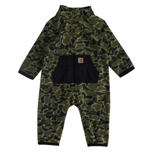 Toddler Long-Sleeve Zip-Front Printed Sherpa Coverall