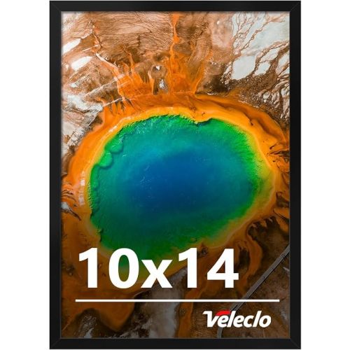 10x14 Picture Frame for Wall Display, 10x14 Black Picture Frame with Shatter Resistant Plexiglass, Stable and Sturdy 10 x 14 Poster Frame for Wall Display, Handpicked Gift Collection, 1 Pack