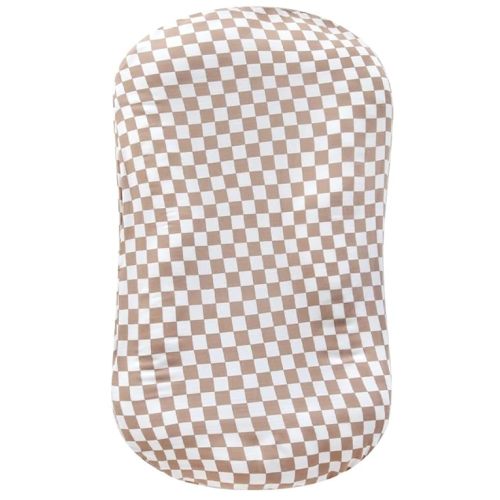 LifeTree Muslin Baby Lounger Cover, Newborn Slipcover Lounger Cover for Boys Girls Infant, Soft 70% Viscose from Bamboo and 30% Cotton, Cover Only, Checkered Pattern