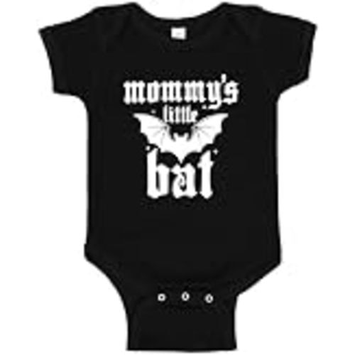 Mommy's Little Bat Baby One Piece Or Toddler T-Shirt Spooky Metal Baby Gift for Mom