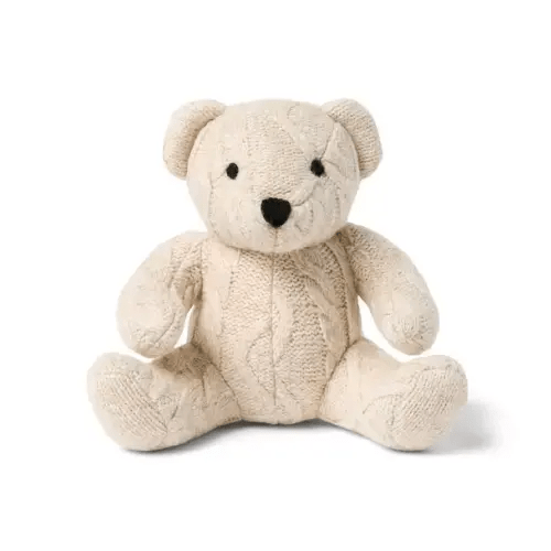 Baby Fluffy Bunny Heather The Cable Knit Bear Plush by Janie and Jack