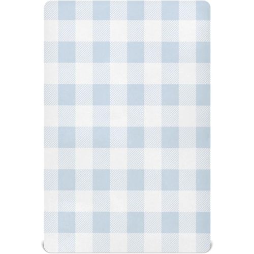 Blue Gingham Crib Sheets