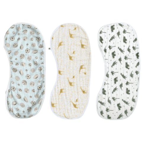 2-in-1 Burp Cloth Bibs | Little Adventurers Set (3-Pack) – Dear Perli