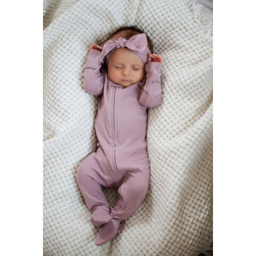 Lavender | Organic Zipper Footie – L'ovedbaby