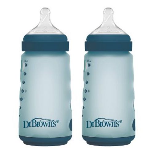 Dr. Brown's Silicone Baby Bottles - Blue - 9 fl oz/2pk