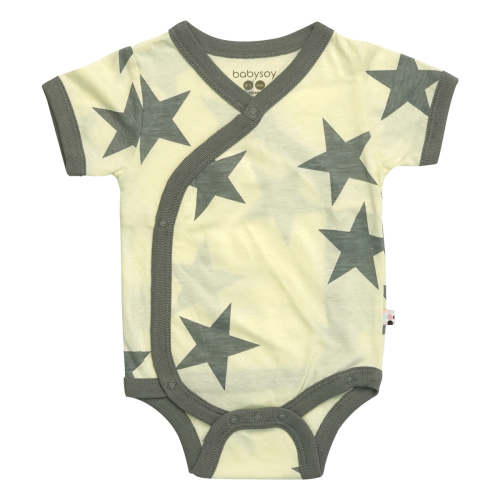 Babysoy Baby Star SS Kimono Bodysuit