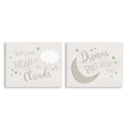 Stupell Industries Nursery Dreams Quotes 2pc Wall Plaque Art Set