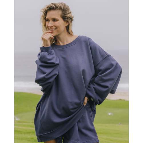 Unisex Oversized Crew - Navy