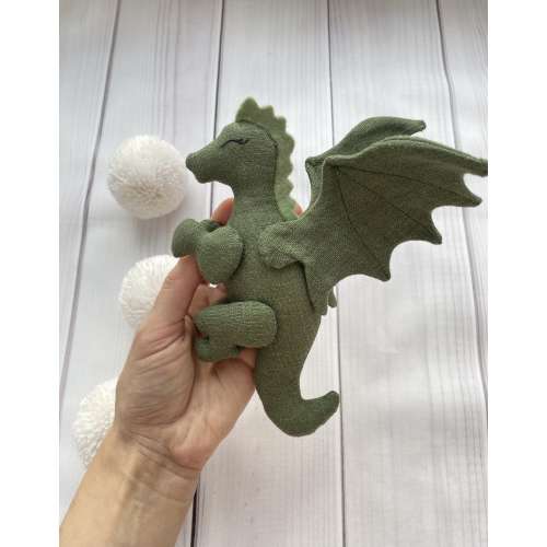 Dragon Linen Toys, Stuffed Dragon for Nursery Home Decor, Toy for Baby Mobile, Baby Shower Gift, Baby the Year of Dragon, Crib Decor