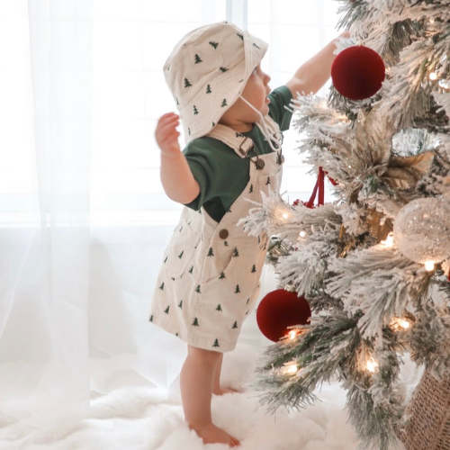 Corduroy Shortalls - Christmas Tree - PRE ORDER - Est. Dispatch Late October