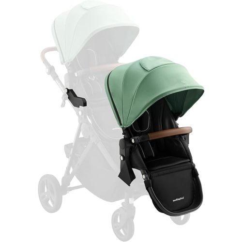 Mockingbird 2nd Seat Kit 3.0 - Compatible with Mockingbird Single-to-Double Strollers - Seat Expansion - Includes Expansion Adapters - Sage