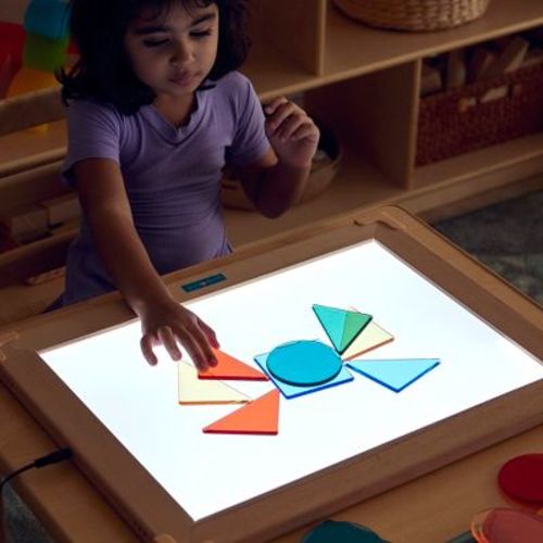 Guidecraft LED Activity Tablet: Light Up Tabletop Lightbox for Preschool | Kids Light Pad for Classroom and Playroom Sensory Learning Play Activities