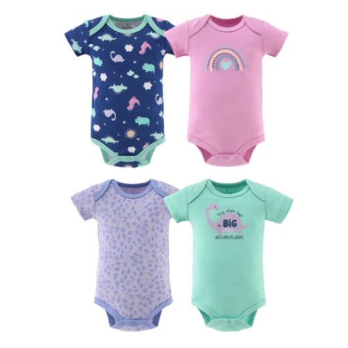Dino Girl 4-Pack Bodysuits