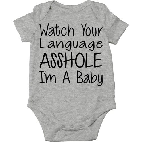 CBTwear Watch Your Language I’m a Baby - Baby Bodysuit Adorable Romper Clothing Cute Boy Girl Unisex