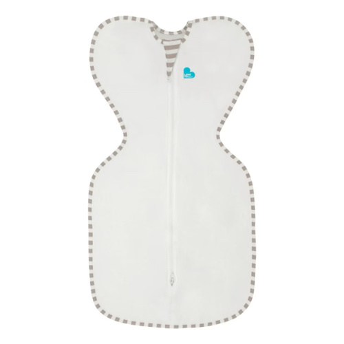 Love to Dream Baby Swaddle Up Sleep Sack - Cotton 1.0 TOG Long Sleeve Wrap - Houndstooth - NB: Two-Way Zipper, Covered Neck Zipper, Inverted Zipper