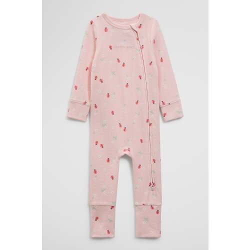 Organically Grown Cotton Blend Pointelle Jumpsuit