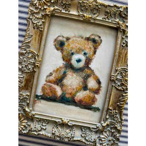 Teddy Bear Art Print - Vintage Nursery Art - Unframed