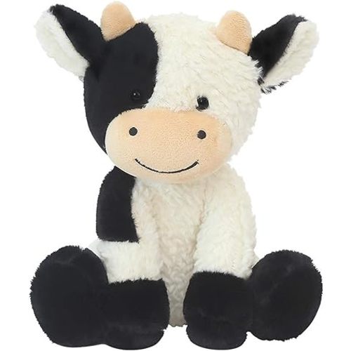 CHELEI2019 9" Cow Stuffed Animals Soft Cuddly Cow Plush Stuffed Animal Toy for Kids
