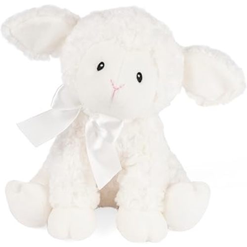 GUND Baby Lena Lamb Keywind Musical Plush, Plays Brahms’ Lullaby, Stuffed Animal Sensory Toy for Babies 10 Months & Up, White, 10”