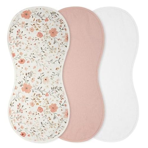 3 Pcs Changing Pad Liners Fits in Peanut Shape Changing Pad Waterproof Diaper Mats Organic Cotton Peanut Mats are Warm on a Baby's Back, Washable Reusable(Fresh Style,White)