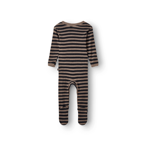 Baby merino wool sleepsuit in Coffee/Black - $51.99 - Dilling
