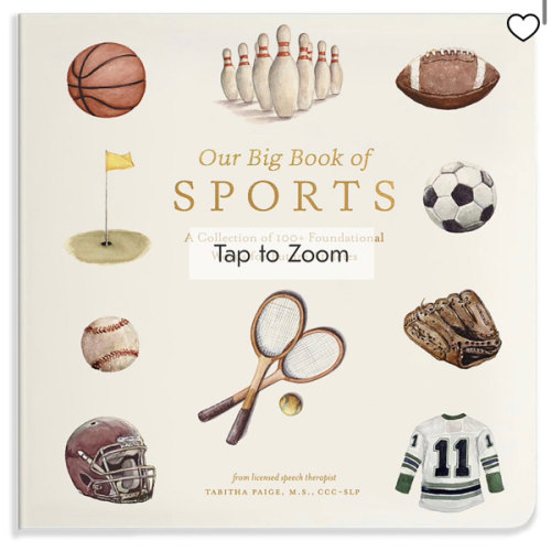 Our Big Book of Sports: A Collection of 100+ Foundational Words for Future Athletes (Tabitha Paige Children's Book Series)