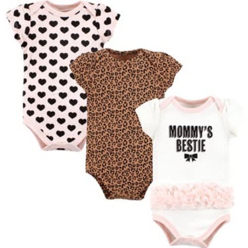 Cotton Bodysuits 3-Pack, 6-9M