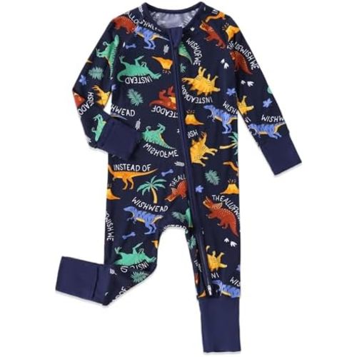 Baby Viscose of Bamboo Convertible Footie Pajamas for Boys Girls
