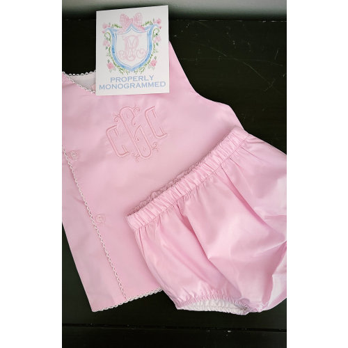 Monogrammed Diaper Set: Cotton Baby Shower Gift