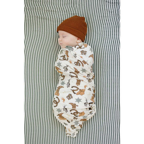 Outlaw Cowboy Ribbed Bamboo Stretch Swaddle