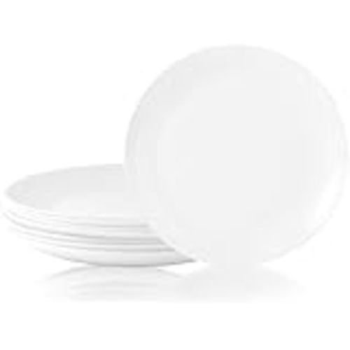 Amazon.com | Corelle Vitrelle 6-Piece Salad Plates Set, Triple Layer Glass and Chip Resistant, 8-1/2-Inch Lightweight Round Plates, Winter Frost White: Luncheon Plates: Salad Plates