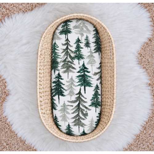 Rustic Forest Bassinet Sheet – Handmade Cotton Baby Sheet