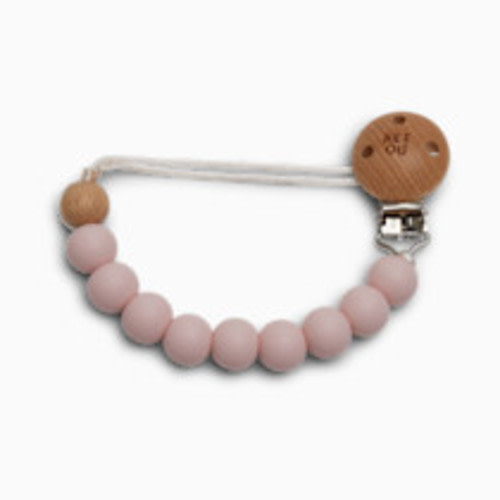 AEIOU Silicone Pacifier Clip - Petal