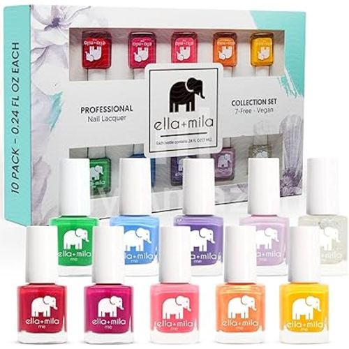 ella+mila Professional Nail Polish Set - Quick Dry Nail Polish - Long-Lasting & Chip Resistant (Me Collection - 10 Pack - 0.24 fl oz each)