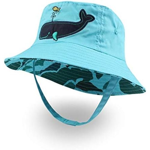XIAOHAWANG Toddler Sun Hats UPF 50+ Baby Bucket Hat for Boys and Girls Kids Summer Beach Cap Adjustable