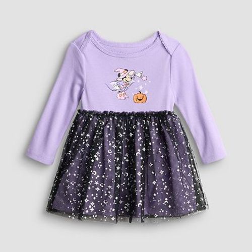 Baby Girl Jumping Beans® Disney's Minnie Mouse Long Sleeve Bodysuit Tutu Dress