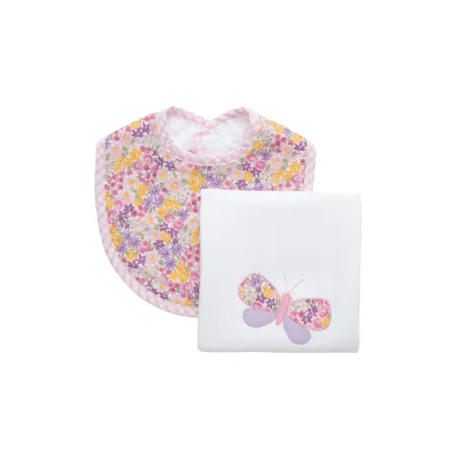 Butterfly Basic Bib & Burp Boxed Set