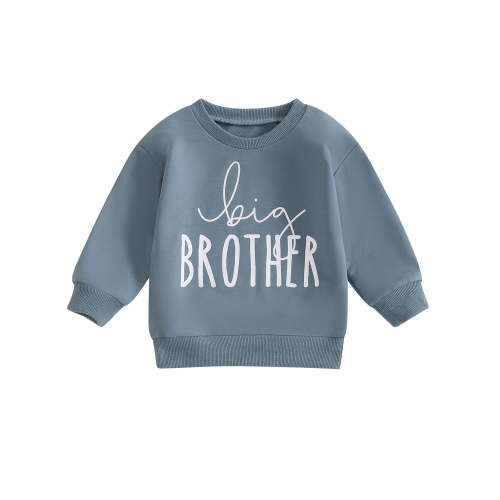 Toddler Big Bro Lil Sis Siblings Matching Outfits Baby Boy Girl Crewneck Sweatshirt Tops/Romper Spring Fall Clothes